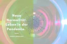 Kameralinse mit Coronavirus im Fokus