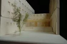 Modell des neugestalteten Innenhofs