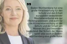 Ein Zitat von Thekla Walküber die Bedeutung des Moorschutzes in Baden-Württemberg. Baden-Württemberg hat eine große Verantwortung für den Schutz und den Erhalt europaweit bedeutender Moorlebensräume wie der Pfeifengraswiesen, und auch für die Klimazielerreichung ist der Schutz und der Erhalt von Mooren im Land besonders bedeutend. Der Schutz der Moore spielt also auch in Baden-Württemberg eine große Rolle.