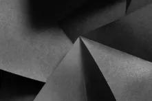 Macro image of geometric shapes of paper, three-dimensional effect, abstract background